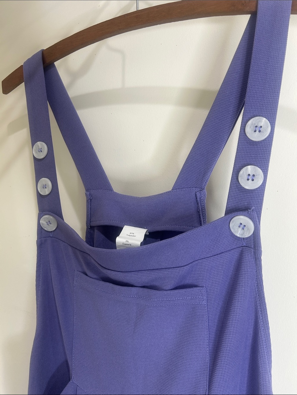 HALARA Pockets Waffle Casual Jogger Overalls Mellow Purple Size Small - Picture 13 of 16